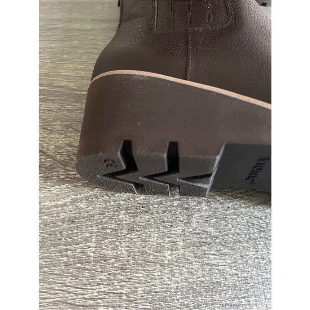 Vionic Aria 2.0 Dark Brown Leather Chelsea Wedge Lug Sole Booties 9M